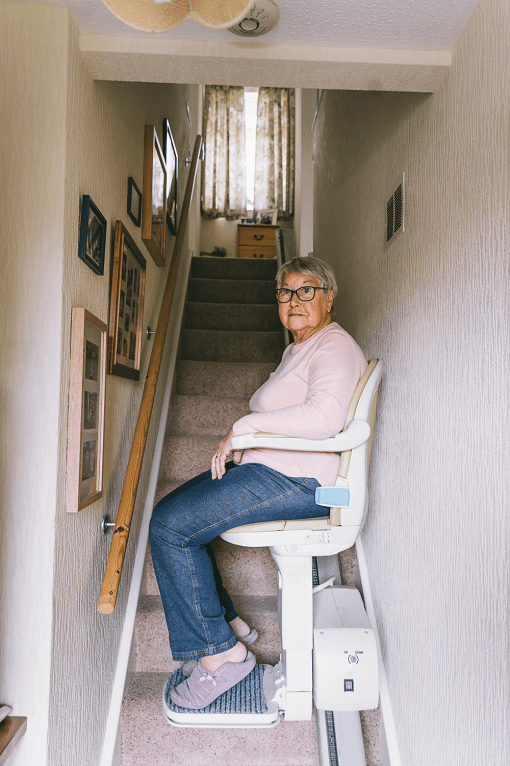 Woman on Stair Lift